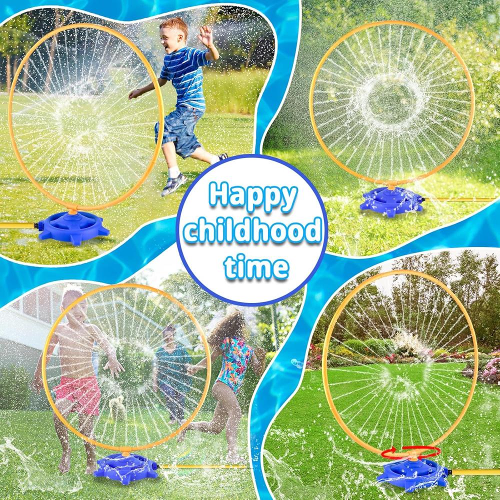 Toddler Water Sprinkler | 46 Rotating Spray Nozzles Connectors