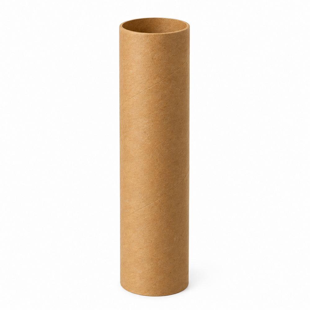 Paper Tube - Paper Material, Brown Color, Plain Printed Finish | Ideal For Various Industries