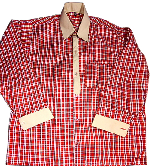 Cotton Red Check School Shirt