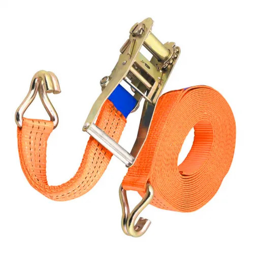 Orange Polyester Ratchet Lashing Belt