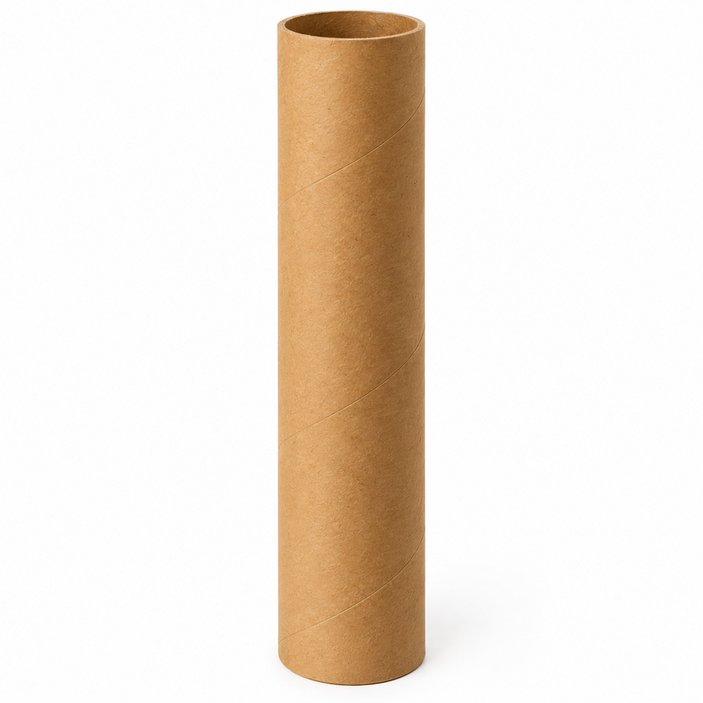 Paper Tube - Brown Paper Material | Plain Design For Industrial Usage
