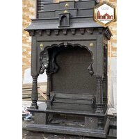 Black Basalt Stone Temple - Height: Approximately 6-7 Feet (can Be Customized)