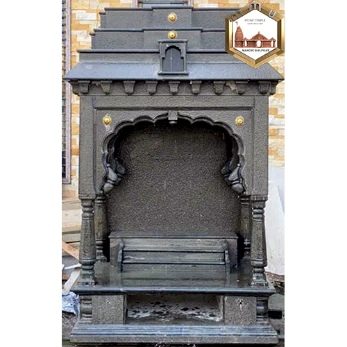Indoor Black Stone Temple - Height: Approximately 5-6 Feet