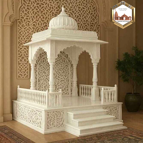 Latest Pooja Room Design Mandir - Color: White