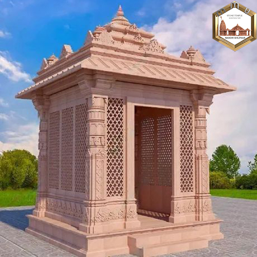 Pink Stone Temple - Height: Approximately 10-15 Feet (Customizable)
