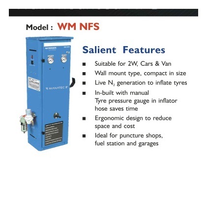 Wall Mount Nitrogen Generator Cum Inflator