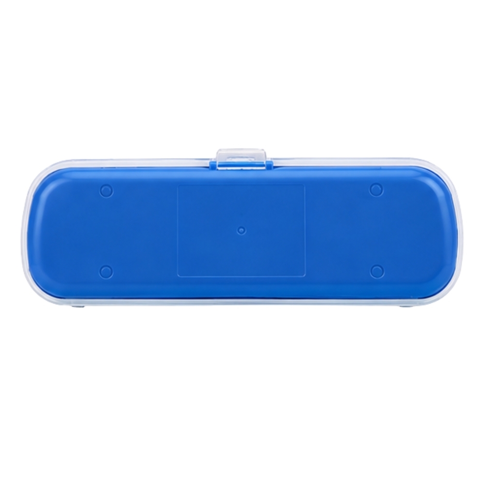 Plastic Pencil Box - Plastic, 18x6x2.5cm, Multi-color, Snap Lock Closure, Water Resistant