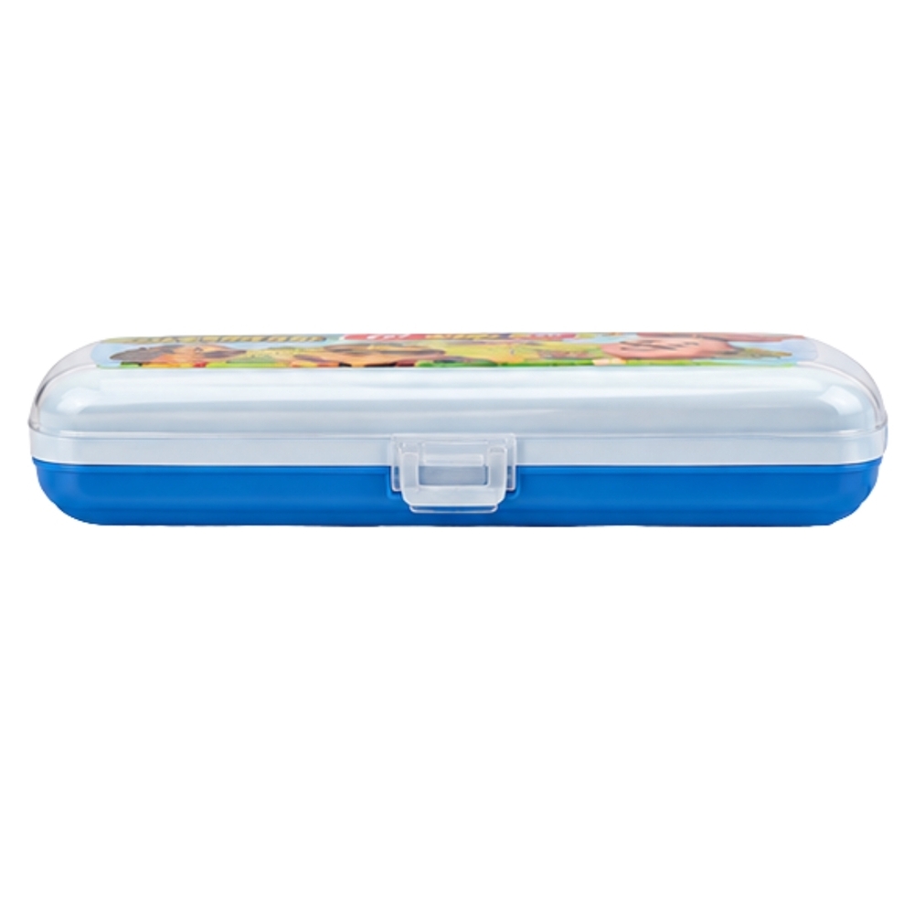 Plastic Pencil Box - Plastic, 18x6x2.5cm, Multi-color, Snap Lock Closure, Water Resistant