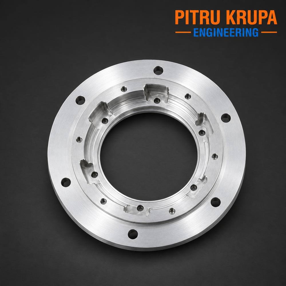 Precision CNC Machined Flange / Mechanical Housing Ring
