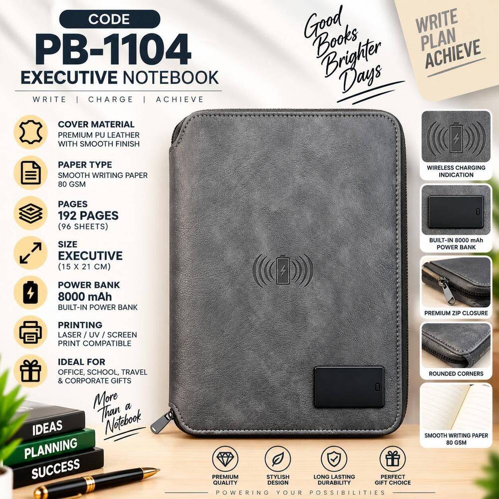 Powerbank Diary Corporate Gift Set