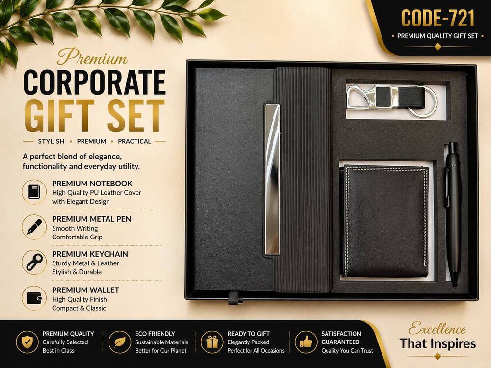 Notebook Pen Keychain Wallet Corporate Gift Set