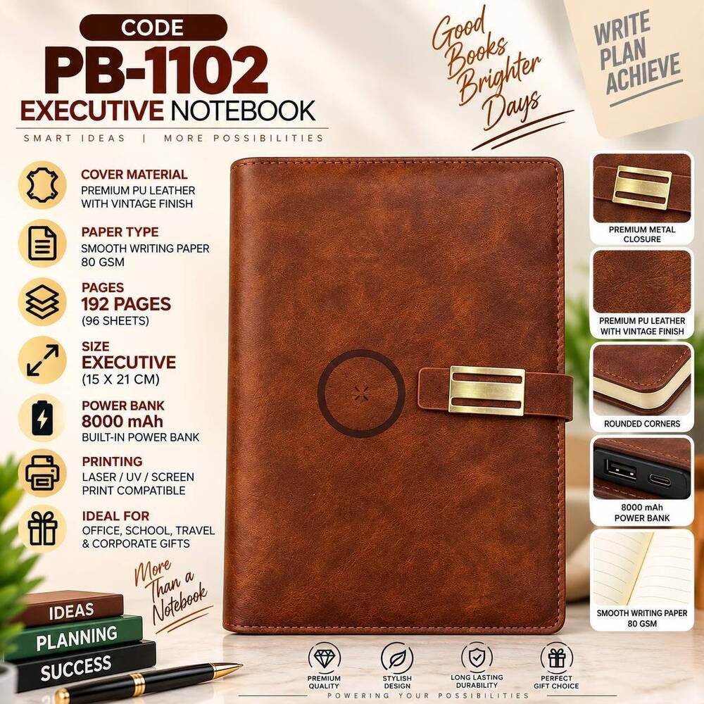 Powerbank Diary Corporate Gift Set