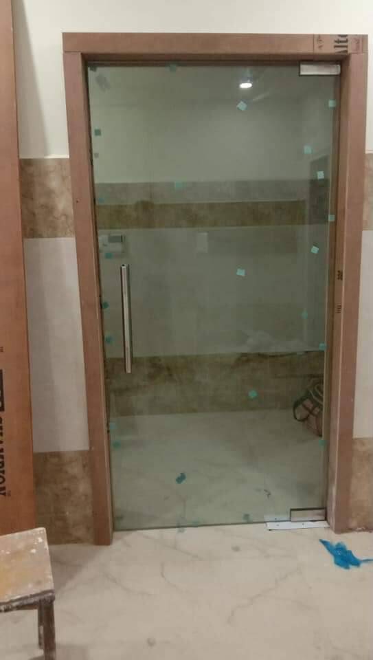 12mm Clear Toughened Glass Openable Door