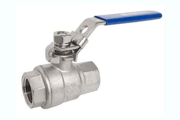 Industrial Brass Silver And Blue Ball Valve