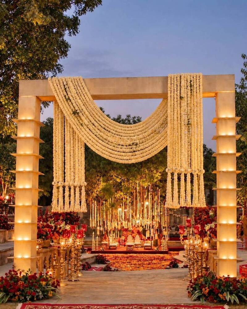 Wedding Decoration Wooden Candle Entry Gate