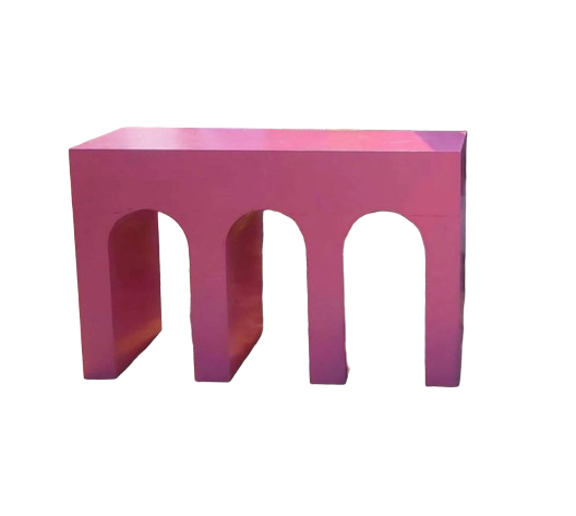 Wedding Pink Wooden Table