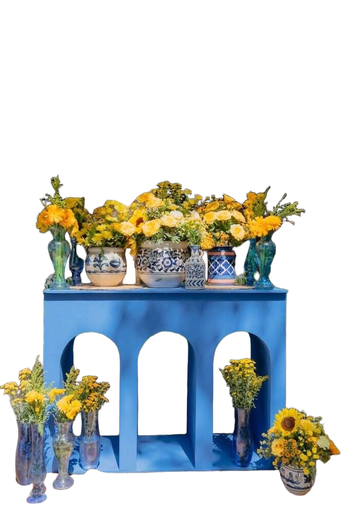 Wedding Blue Wooden Table