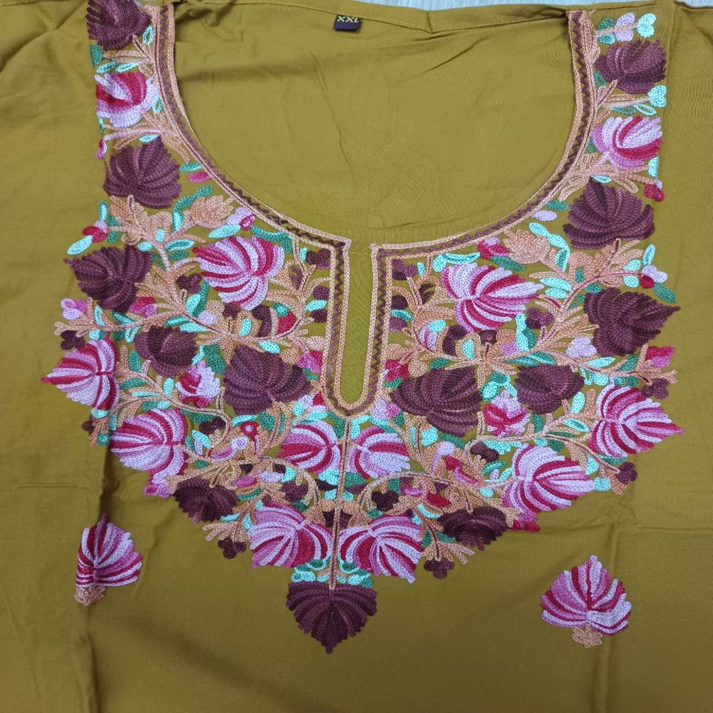 Polyester Embroidery Dress For Ladies