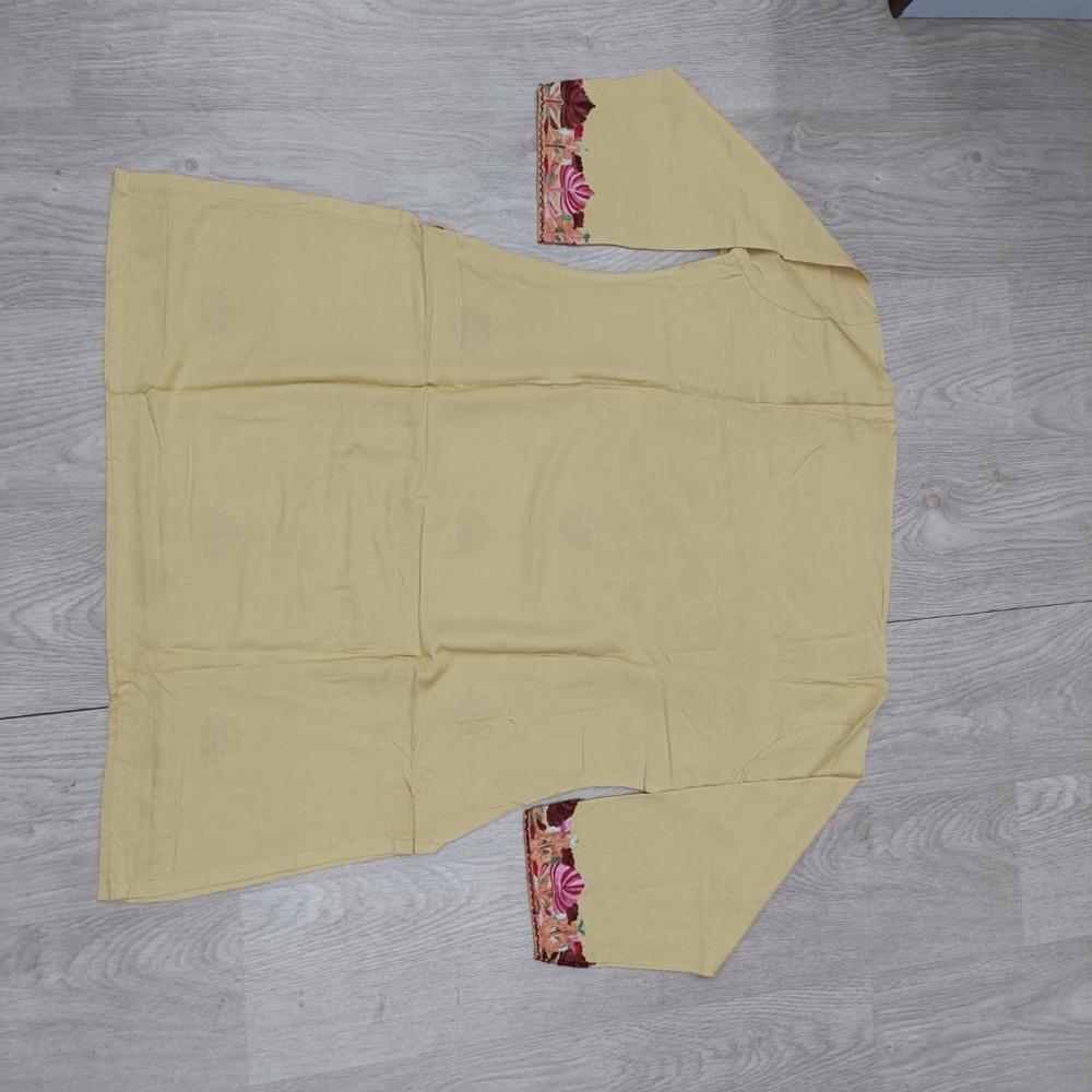 Designer Cream Color Ladies Dress