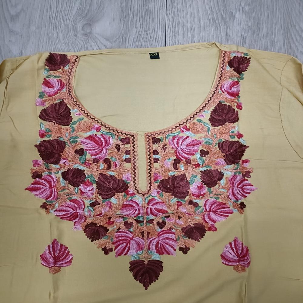 Designer Cream Color Ladies Dress