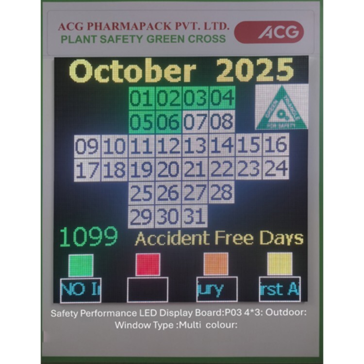 P03 Safety Performance LED Display Board Outdoor Multicolour