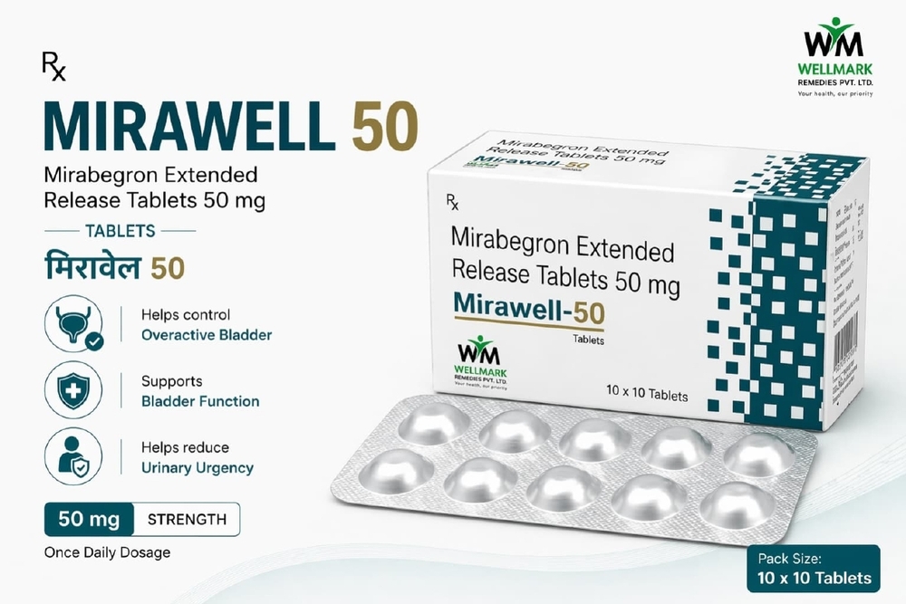 50mg Mirabegron Extended Release Tablets
