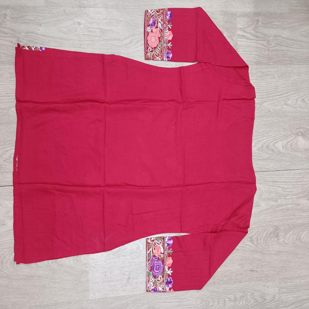 Pink Floral Embroidered Kurta Set