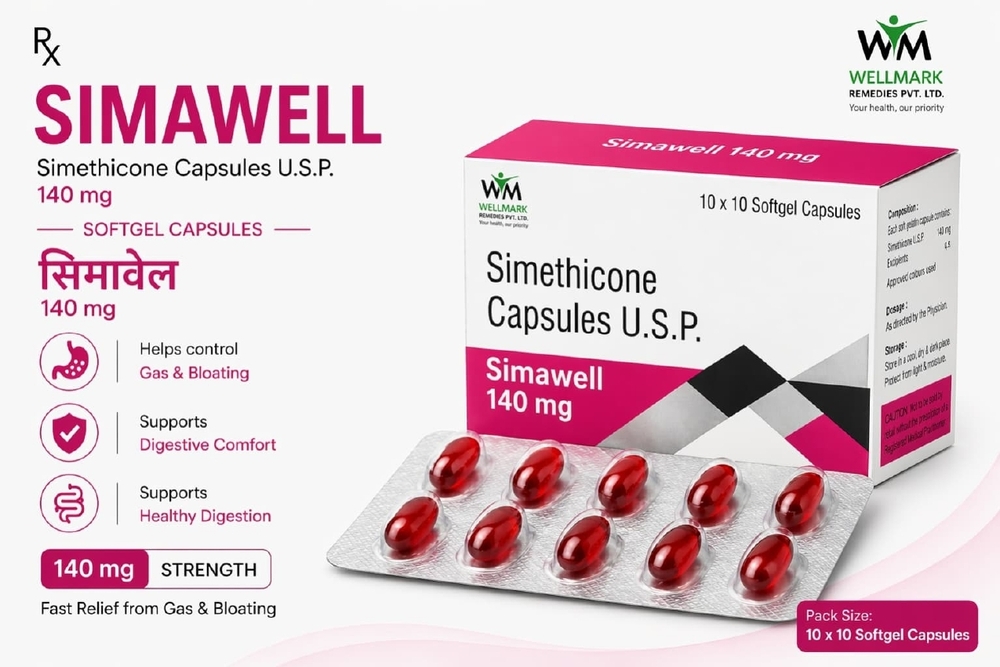 140mg Simethicone Capsules USP