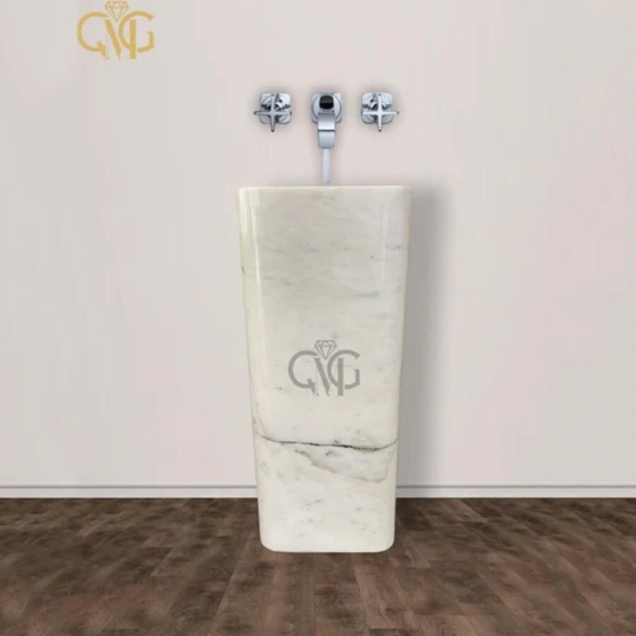 Italian Statuario Marble Wash Basin