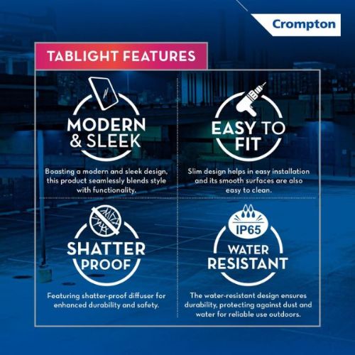 Crompton 100W LED Tablight LDFLTAB100CDL
