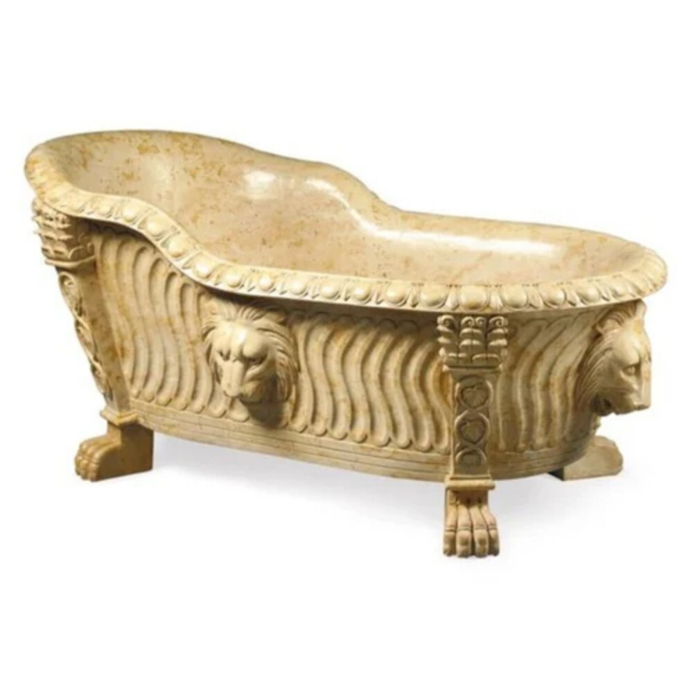Sandstone Carved Bathtub