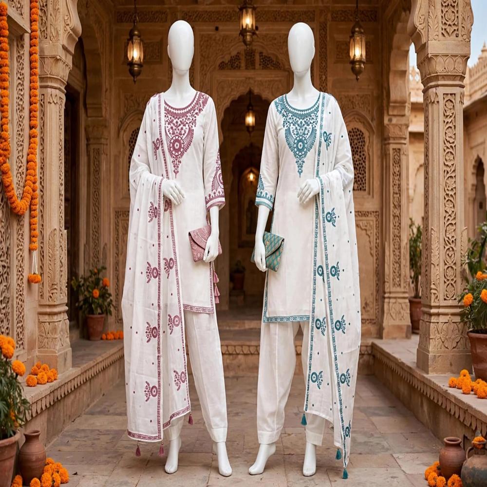 Jaipuri print 3 pcs set