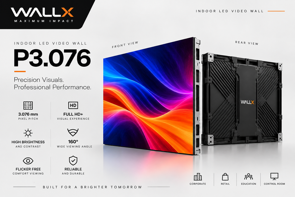 WallX P3.076 Indoor LED Video Wall