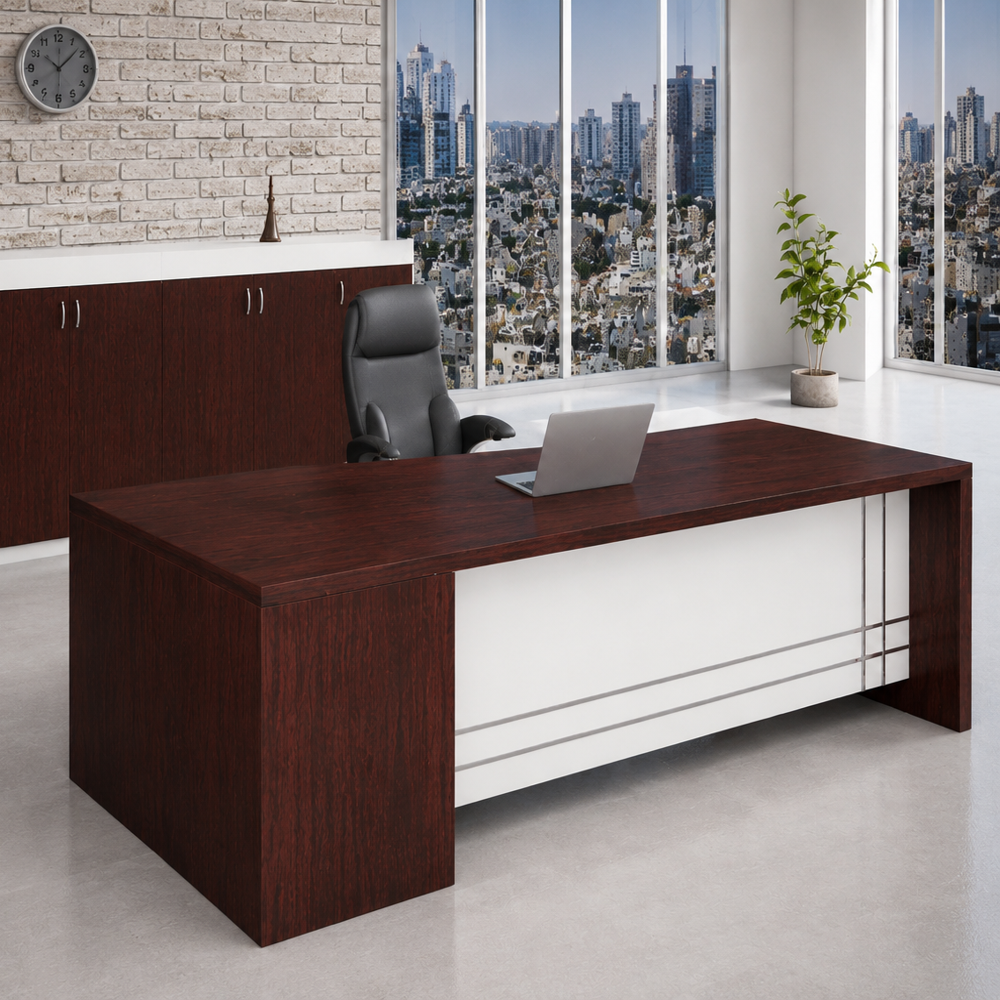 Steel Office Table - W1500 X D750 X H750 Mm | Durable, Easy To Clean, Eco-friendly, Modern Design, Polished Finish, Custom Color Options