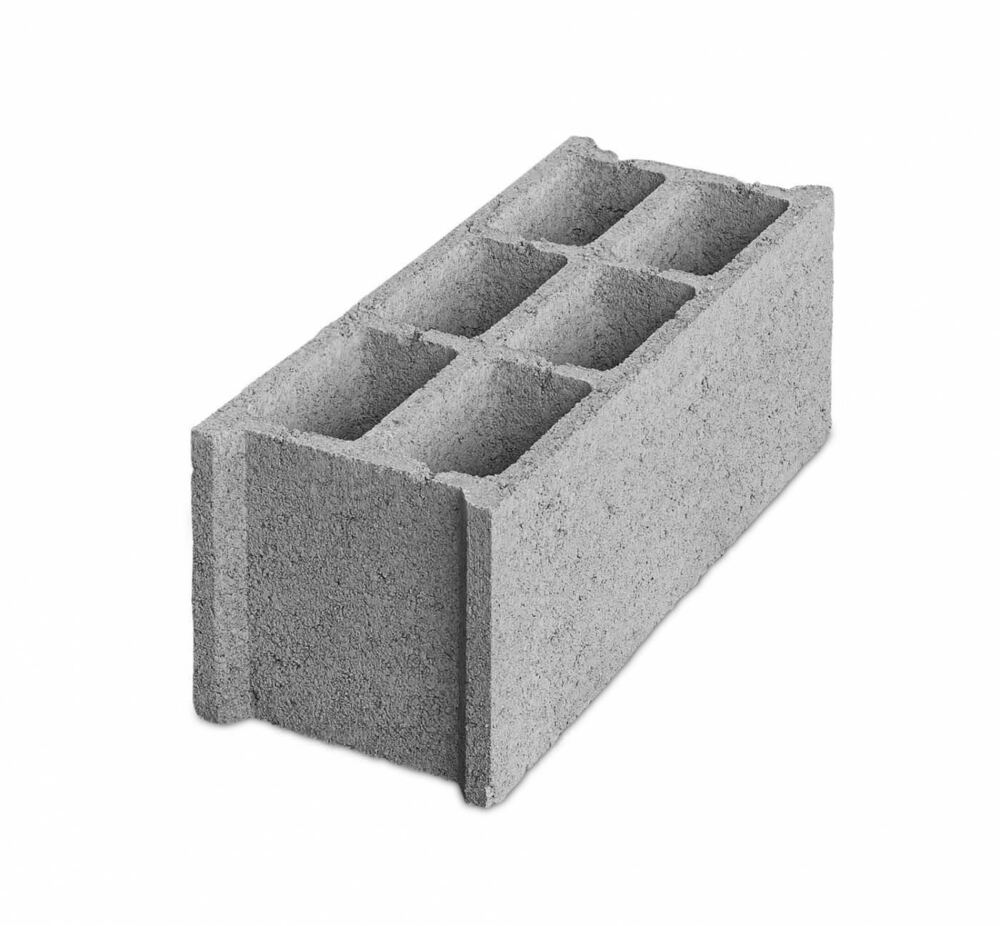 Hollow Blocks - 16 X 8 X 8 Inches, Gray Sandstone | Acid-resistant, Superior Heat Insulation, Lightweight, Solid Porosity