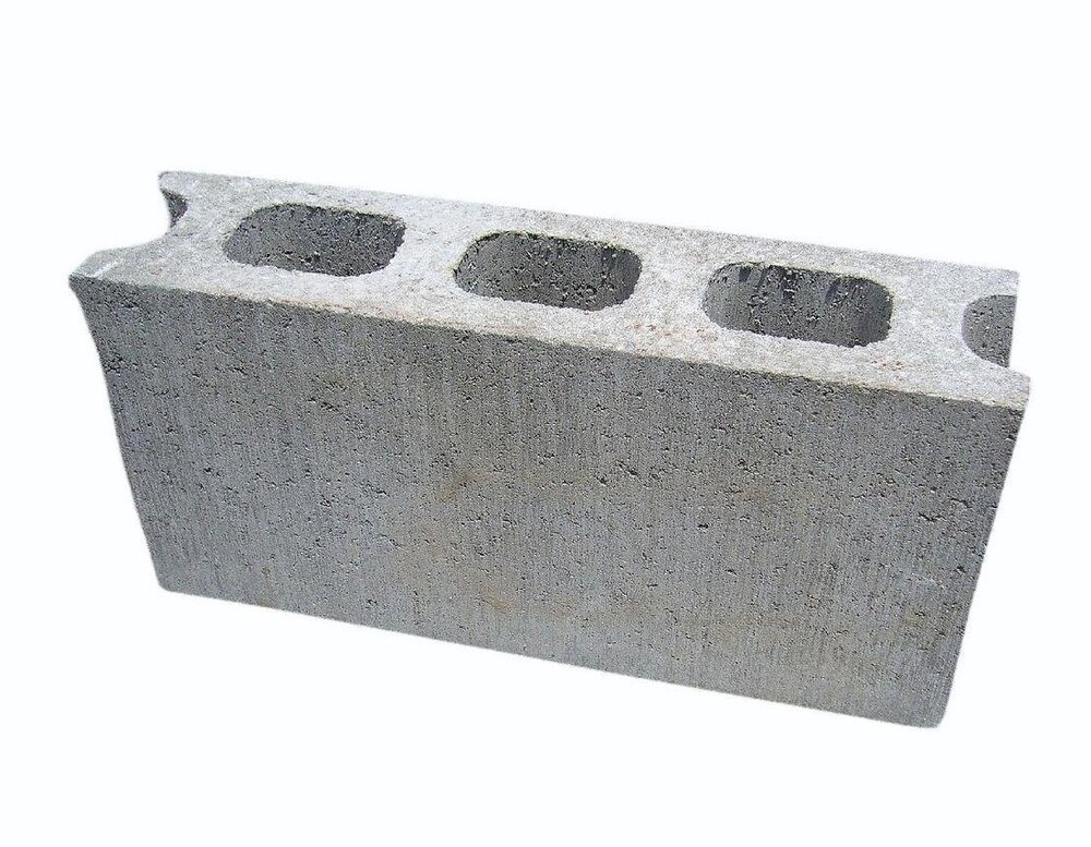 Hollow Blocks - 16 X 8 X 8 Inches, Gray Sandstone | Acid-resistant, Superior Heat Insulation, Lightweight, Solid Porosity