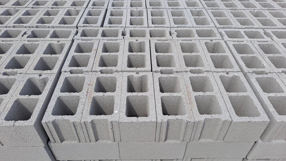 Hollow Blocks - 16 X 8 X 8 Inches, Gray Sandstone | Acid-resistant, Superior Heat Insulation, Lightweight, Solid Porosity