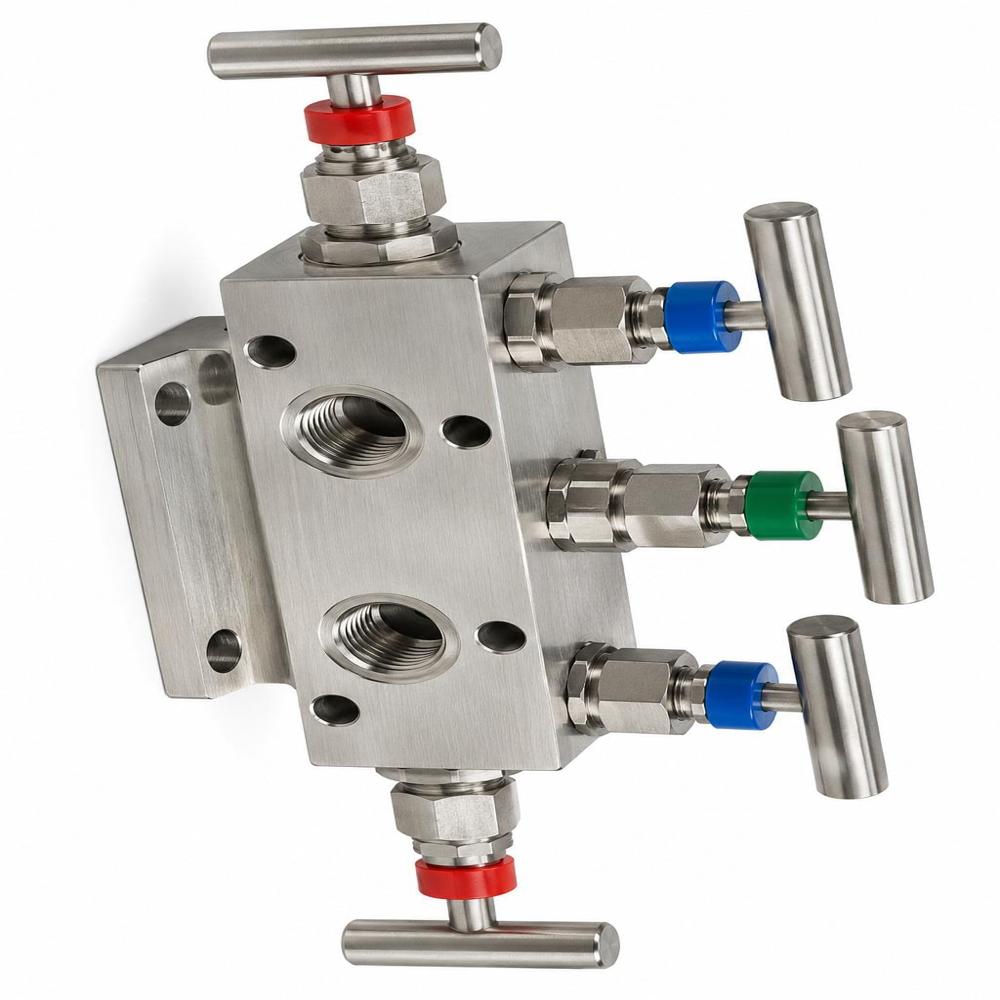 5 Way Manifold Valve 6000 PSI Stainless Steel (SS 316 ) High Pressure Instrumentation Valve 
