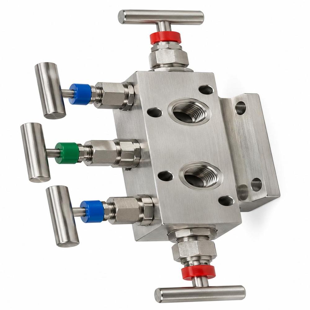 5 Way Manifold Valve 6000 PSI Stainless Steel (SS 316 ) High Pressure Instrumentation Valve 
