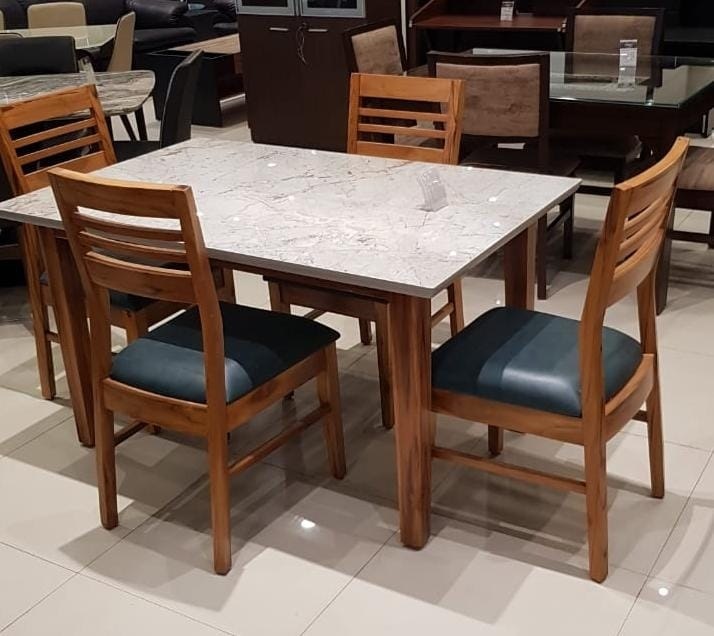 4 Seater Wooden Dining Table Set