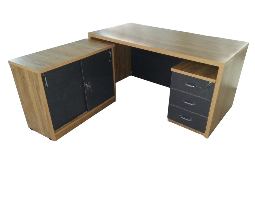 L Shaped Modular Wooden Executive Office Desk