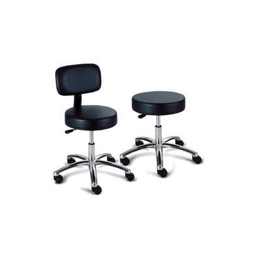 Adjustable Black Rolling Lab Stool Chair