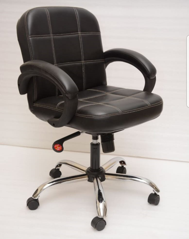Low Back Black Faux Leather Executive Office Chair