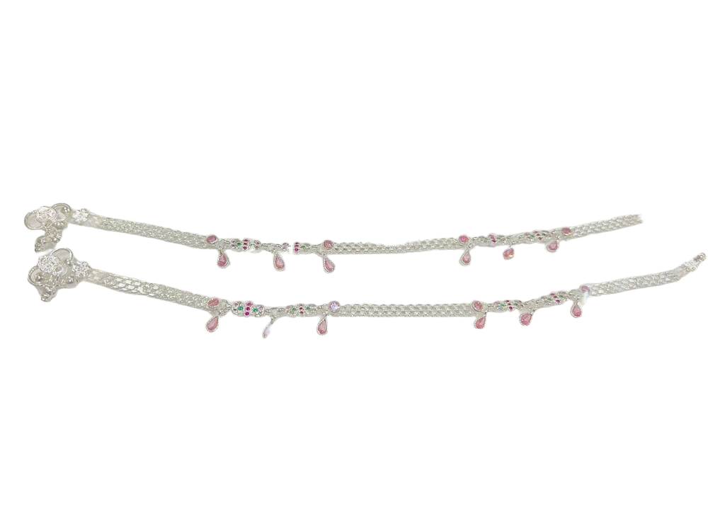 Fancy Silver Anklet