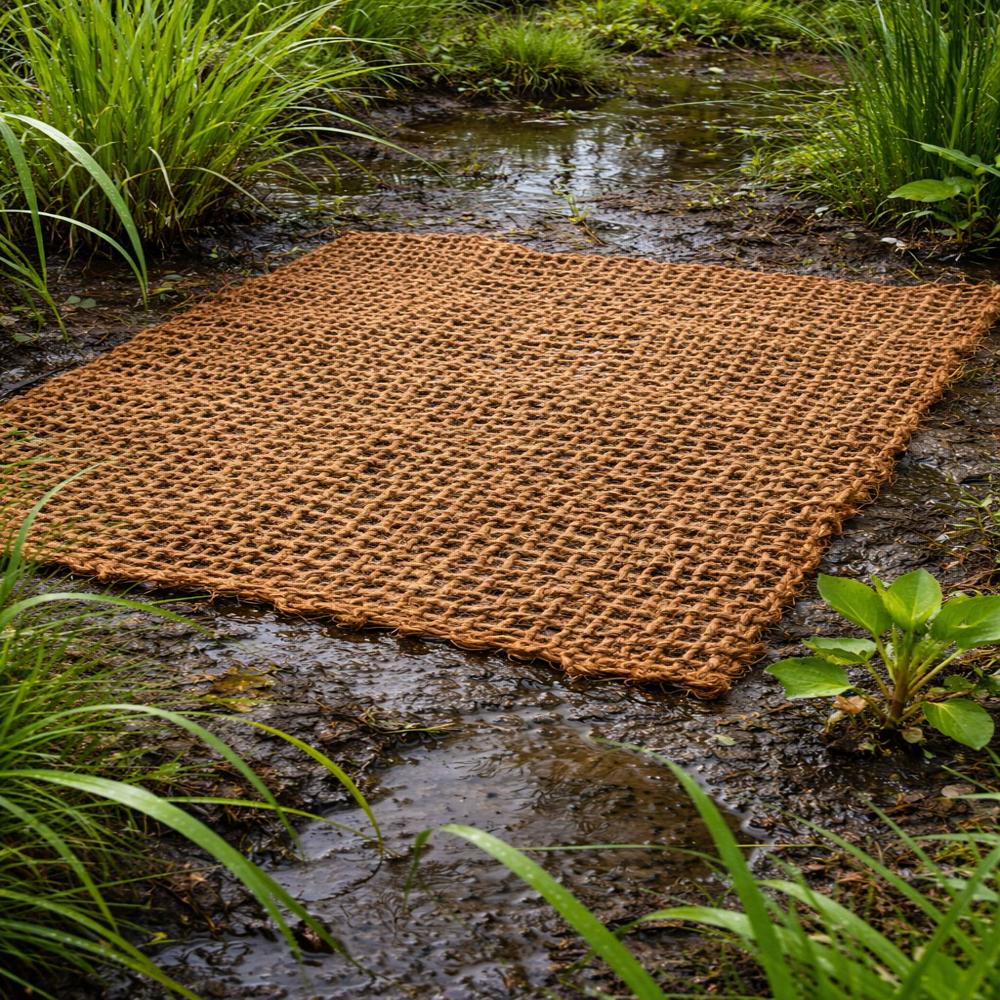Coir Erosion Control Mats - Color: Natural