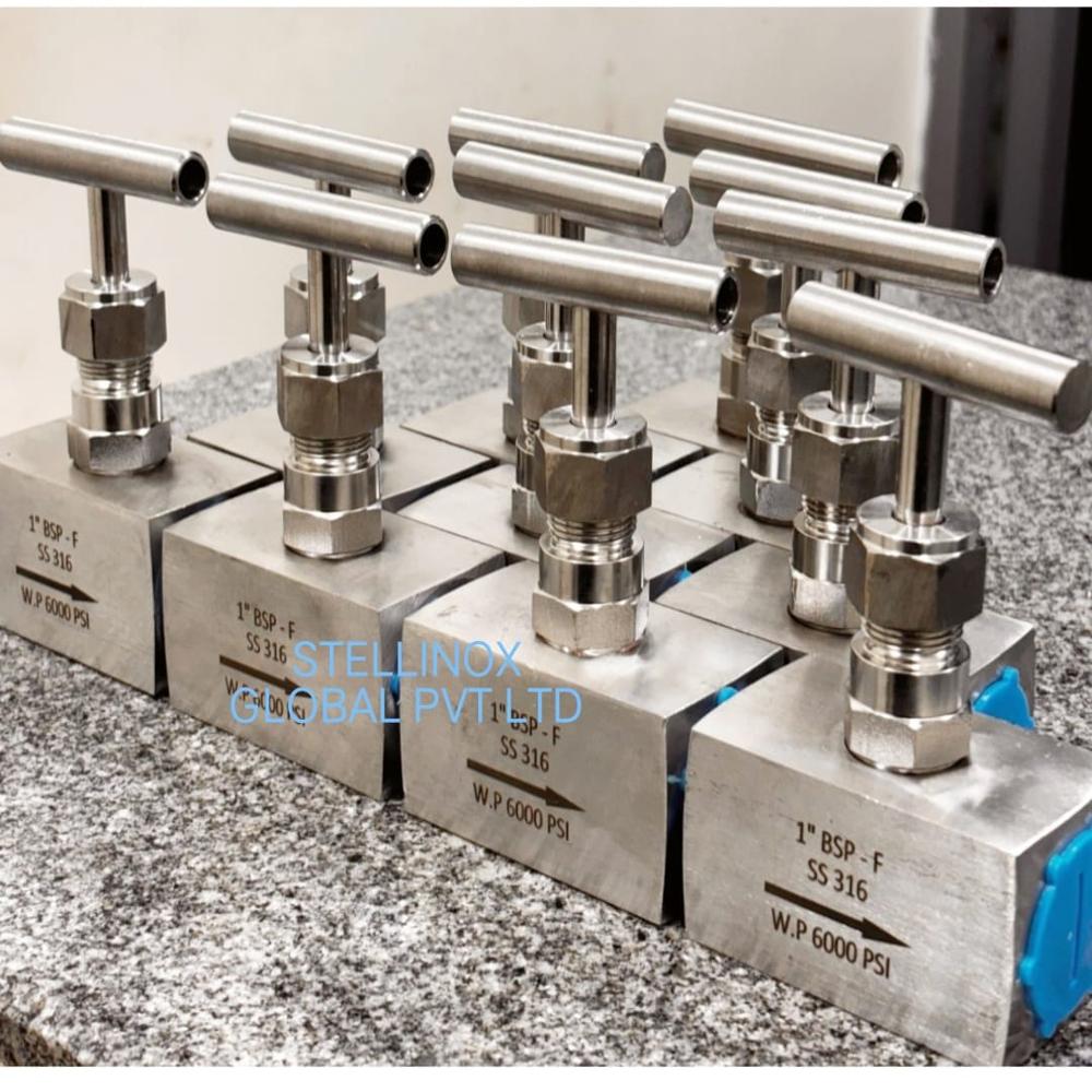SS 316 Needle Valve 6000 PSI High Pressure Screwed Female NPT / BSP ( 1/4'' TO 1'' )