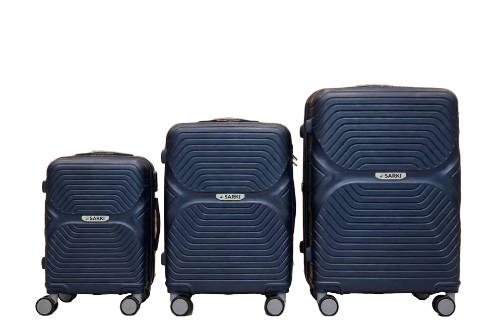 Blue Luggage Trolley Bag Set Of 3