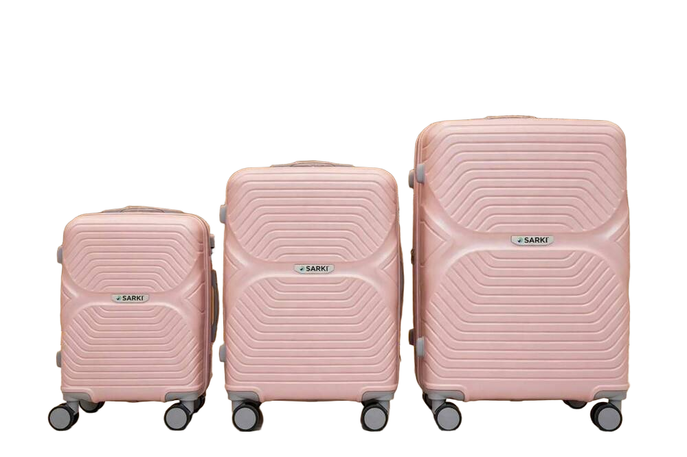 Pink Color Luggage Trolley Bag Set Of 3