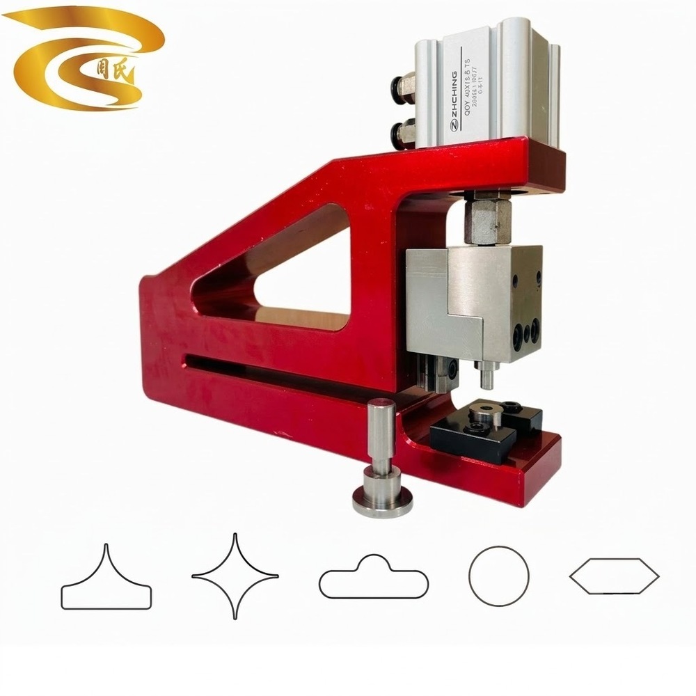 Pneumatic Interchangeable Type Hole PunchVarious Hole Types With Interchangeability. - Color: Red