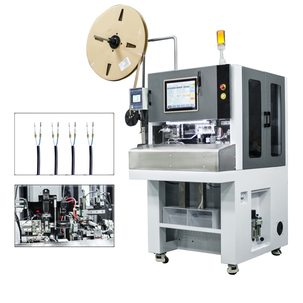 Automatic Wire Stripping Seal Insertion Crimping Machine for 2 to 3 Wires 1200 to 1500 PCS Per Hour Cable Harness Processing